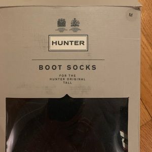 New in box Hunter boot socks black cableknit M